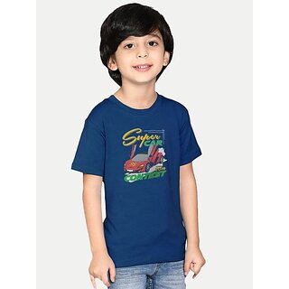                       Radprix Boys Graphic Print Pure Cotton T Shirt (White, Pack Of 1)                                              