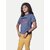 Radprix Girls Typography Pure Cotton T Shirt (Blue, Pack Of 1)