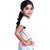 Radprix Girls Striped Pure Cotton T Shirt (White, Pack Of 1)