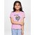 Radprix Girls Typography, Printed, Graphic Print Pure Cotton T Shirt (Pink, Pack Of 1)