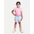 Radprix Girls Self Design Pure Cotton T Shirt (Pink, Pack Of 1)