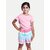 Radprix Girls Self Design Pure Cotton T Shirt (Pink, Pack Of 1)