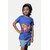 Radprix Girls Printed Pure Cotton T Shirt (Blue, Pack Of 1)