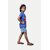 Radprix Girls Printed Pure Cotton T Shirt (Blue, Pack Of 1)