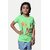 Radprix Girls Printed Pure Cotton T Shirt (Green, Pack Of 1)