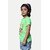 Radprix Girls Printed Pure Cotton T Shirt (Green, Pack Of 1)