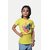 Radprix Girls Typography, Printed Pure Cotton T Shirt (Yellow, Pack Of 1)