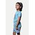 Radprix Girls Printed Pure Cotton T Shirt (Blue, Pack Of 1)