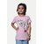 Radprix Girls Typography, Printed Pure Cotton T Shirt (Pink, Pack Of 1)