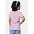 Radprix Girls Typography, Printed Pure Cotton T Shirt (Pink, Pack Of 1)