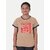 Radprix Girls Typography, Graphic Print Polycotton T Shirt (Beige, Pack Of 1)