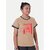 Radprix Girls Typography, Graphic Print Polycotton T Shirt (Beige, Pack Of 1)