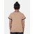 Radprix Girls Typography, Graphic Print Polycotton T Shirt (Beige, Pack Of 1)