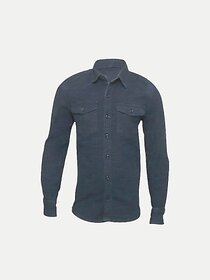 Radprix Boys Solid Casual Dark Blue Shirt