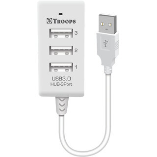 TP TROOPS 480Hb 3 Port USB Hub with Dedicated On/Off Switch, Led Indicators, 45Cm Cable Length