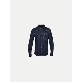 Radprix Boys Solid Casual Blue Shirt