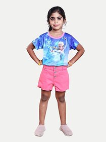 Radprix Girls Printed Casual Blue Shirt