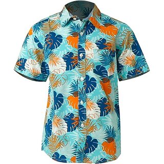                       Radprix Boys Printed Casual Blue Shirt                                              