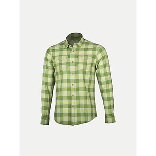                       Radprix Men Checkered Casual Green Shirt                                              