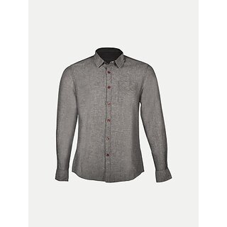                       Radprix Men Solid Casual Grey Shirt                                              