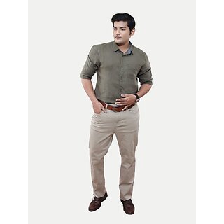                       Radprix Men Solid Formal Dark Green Shirt                                              