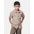 Radprix Boys Striped Casual Beige, Brown Shirt