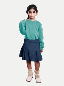 Radprix Solid Girls Regular Dark Blue Skirt