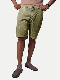 Radprix Solid Men Green Casual Shorts