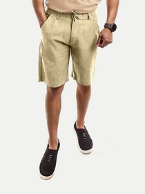 Radprix Solid Men Beige Casual Shorts