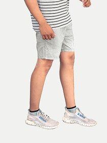 Radprix Solid Men Grey Casual Shorts