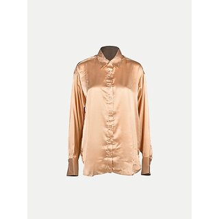                       Radprix Women Solid Casual Beige Shirt                                              