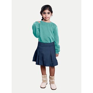                       Radprix Solid Girls Regular Blue Skirt                                              