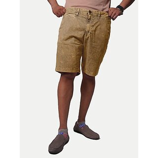                       Radprix Solid Men Khaki Casual Shorts                                              