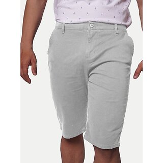Radprix Solid Men Grey Casual Shorts