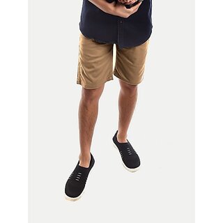                       Radprix Solid Men Khaki Casual Shorts                                              