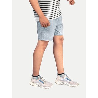                       Radprix Solid Men Light Blue Casual Shorts                                              