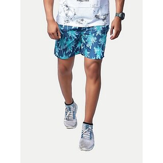                       Radprix Printed Men Blue Beach Shorts                                              