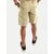 Radprix Solid Men Beige Casual Shorts