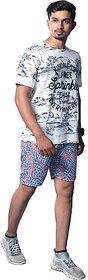 Radprix Printed Men Blue Beach Shorts