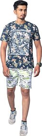 Radprix Printed Men White Beach Shorts