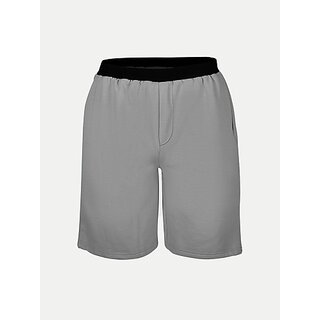                       Radprix Solid Men Grey Casual Shorts                                              