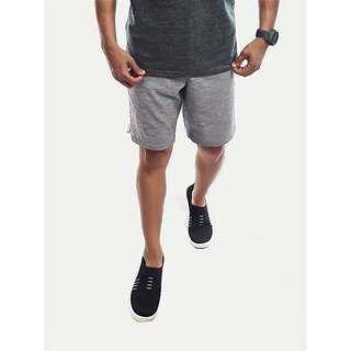Radprix Solid Men Grey Basic Shorts