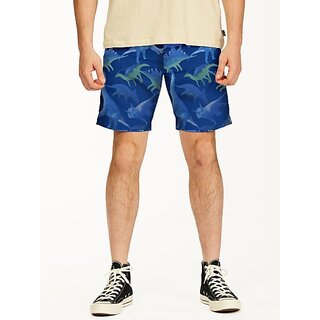 Radprix Printed Men Blue Beach Shorts