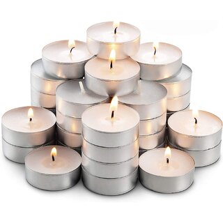                       Unscented Tea Lights - 20 Pack Tealights Candles - 3+ Hour Burn Time, Clean-Burning White Votive Smokeless Candles                                              