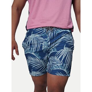                       Radprix Printed Women Light Blue Beach Shorts                                              