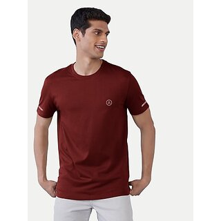                       Radprix Solid Men Round Neck Red T-Shirt                                              