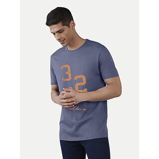                       Radprix Printed Men Round Neck Blue T-Shirt                                              