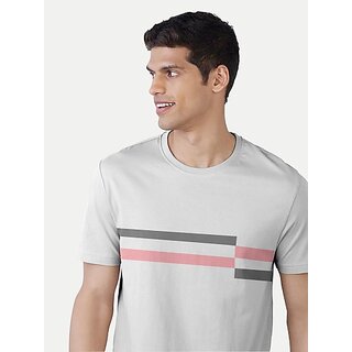                       Radprix Printed Men Round Neck White T-Shirt                                              