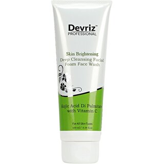                       DEVRIZ PROFESSIONAL Devriz Skin Whitening Deep Cleansing Facial Foam For All Skin Type Face Wash  (100 ml)                                              