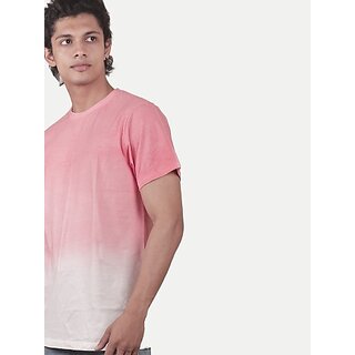                       Radprix Solid Men Round Neck Pink T-Shirt                                              
